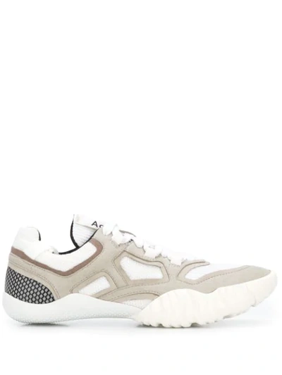 Acne Studios Suede And Mesh Trainers In White