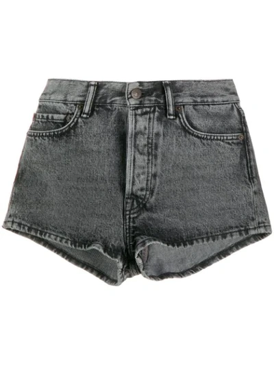 Acne Studios Rigid Denim Shorts In Grey