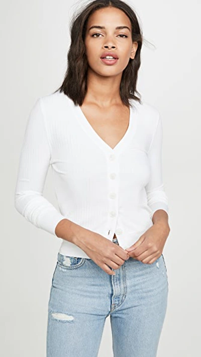 David Lerner Cardigan Top In White