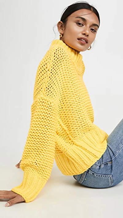 Free People My Only Sunshine Sweater In Yellow In Love