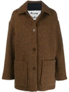 Acne Studios Cocoon Coat In Brown