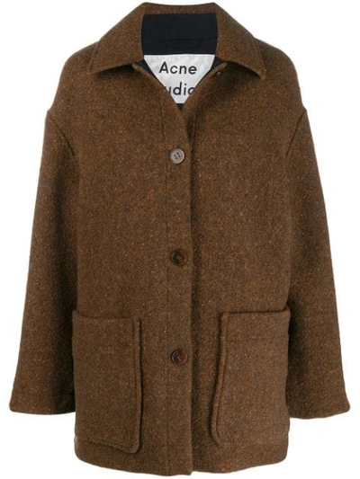 Acne Studios Cocoon Coat In Brown