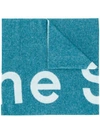 Acne Studios Toronty Logo Scarf In Blue