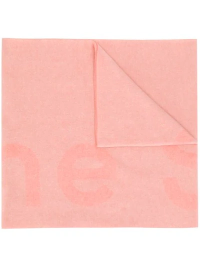 Acne Studios Toronty Logo Scarf In Pink