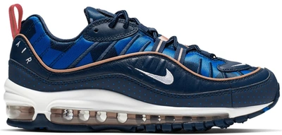 Pre-owned Nike Air Max 98 Unite Totale Navy (women's) In Midnight Navy/rose Gold-game Royal