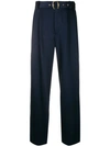 Sies Marjan Andy Pleated Satin-twill Trousers In Blue