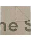 Acne Studios Toronty Logo Scarf In Green