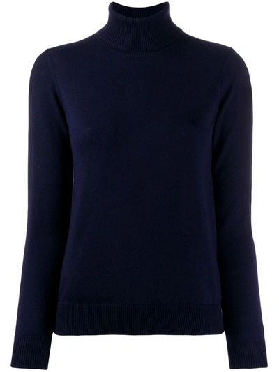 A.p.c. Ribbed Roll Neck Jumper In Black