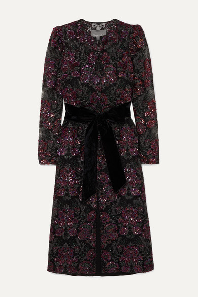 monique lhuillier velvet dress
