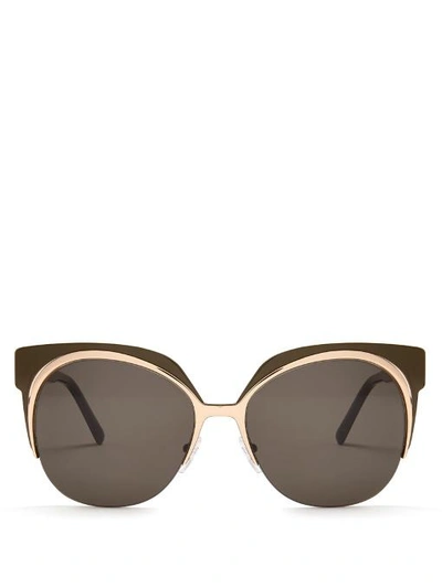 Marni Cat-eye Acetate Sunglasses In Khaki