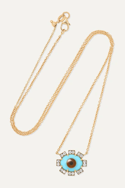 Sylva & Cie 18-karat Gold Multi-stone Necklace