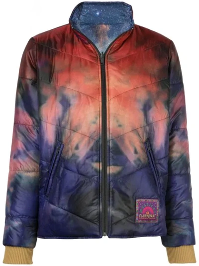 Mother The Two Faced Reversible Tie-dye Puffer Jacket In Multicolour