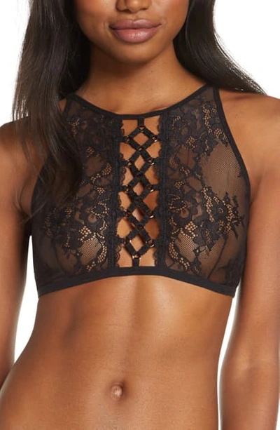 Thistle & Spire Constellation Halter Bralette In Black