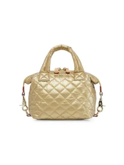 Mz Wallace Micro Sutton Bag In Gold/gold