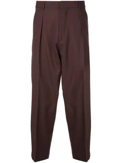 Second / Layer Loose Fit Tailored Trousers In Red