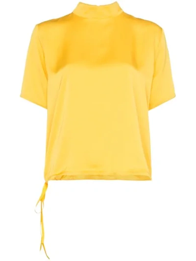 Mira Mikati Pom Pom Detail Top In Yellow