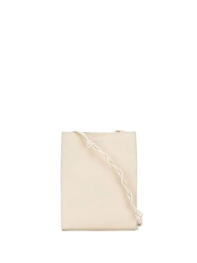 Jil Sander Braided Strap Shoulder Bag In White