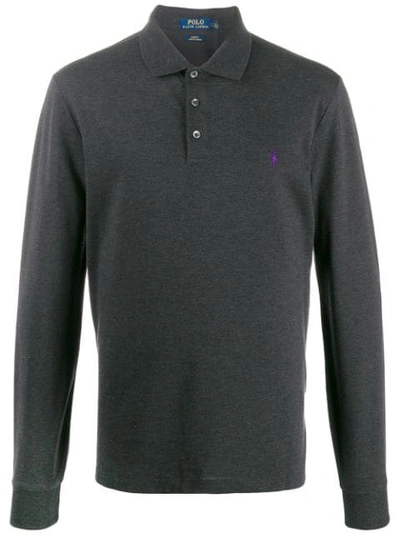 Polo Ralph Lauren Long-sleeved Shirt In Grey