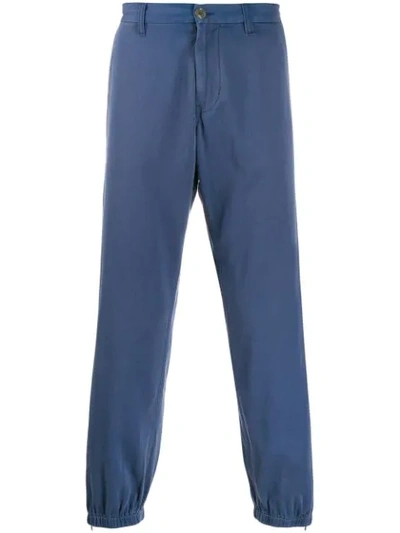 Gucci Gathered Ankle Trousers In Blue
