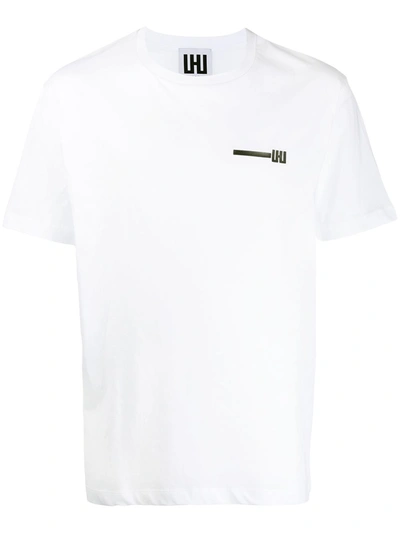 Les Hommes Urban Typography T-shirt In White
