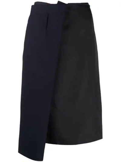 Maison Margiela Reconstructed Pencil Skirt In Black