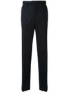 Brioni Creased Straight Leg Trousers In Blue