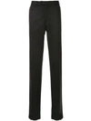 Brioni Creased Slim Fit Trousers In Grey