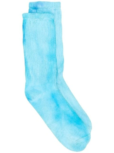 Collina Strada Tie-dye Print Socks In Turquoise