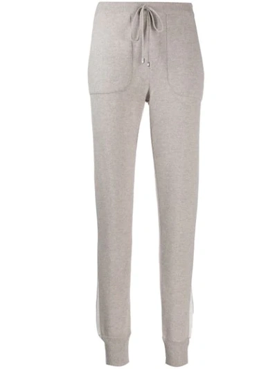 Lorena Antoniazzi Side Band Track Pants In Dove Grey