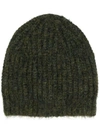 Isabel Marant Drewitt Ribbed Beanie In Green