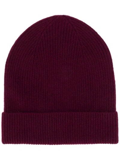 Isabel Marant Chilton Ribbed Beanie In Red