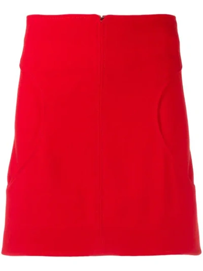 Courrèges Curved Pocket Skirt In Red