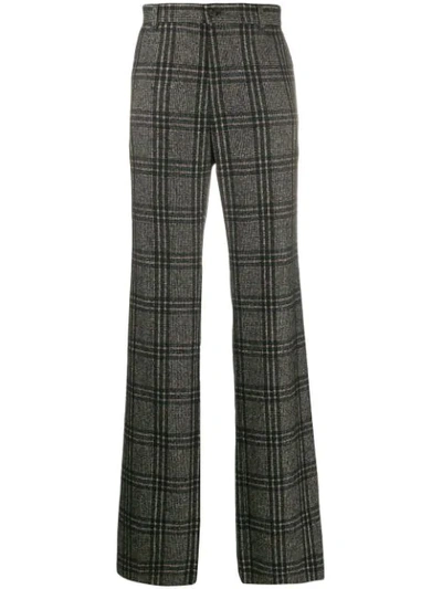 Dolce & Gabbana Checked Loose-fit Trousers In Green
