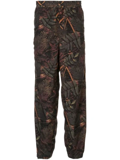 Doublet Floral Straight-leg Trousers In Black