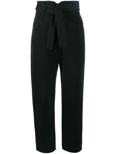Pinko High-waisted Straight-leg Jeans In Black