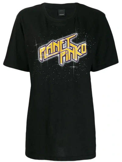 Pinko Loose-fit 'planet ' T-shirt In Black