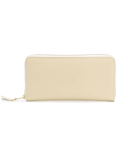 Comme Des Garçons All Around Zip Wallet In Neutrals