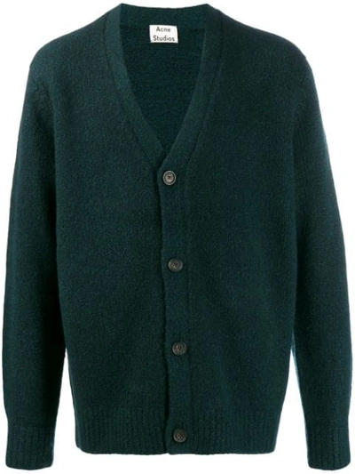 Acne Studios Relaxed Fit Cardigan In Green