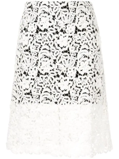 Chloé Lace Midi Skirt In White