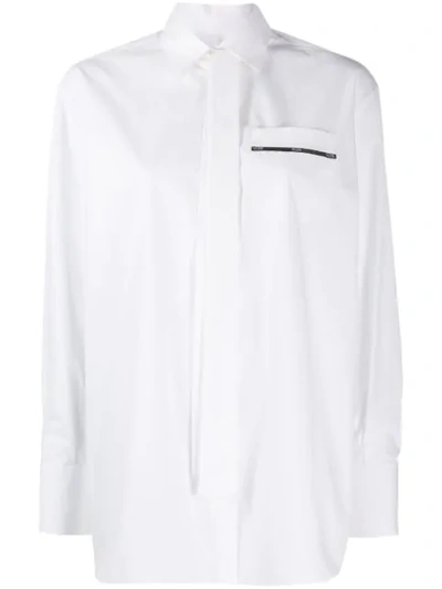 Valentino Tie Detail Shirt In White