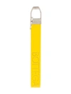 Bottega Veneta Perforated Logo Keyring In Yellow