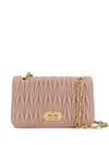 Miu Miu Matelassé Leather Cross Body Bag In Pink