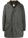 Aspesi Zip-up Parka Jacket In Green