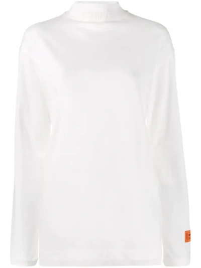 Heron Preston L/s Cotton Blend Jersey T-shirt In White