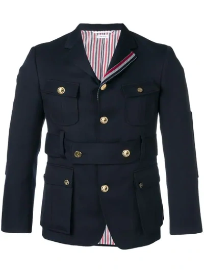 Thom Browne Norfolk High-break Sport Coat In Blue