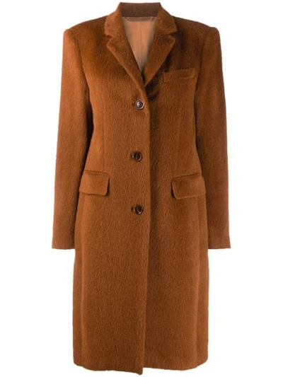 Acne Studios Crombie Coat In Brown