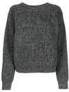 Acne Studios Ribbed Jumper In Grey