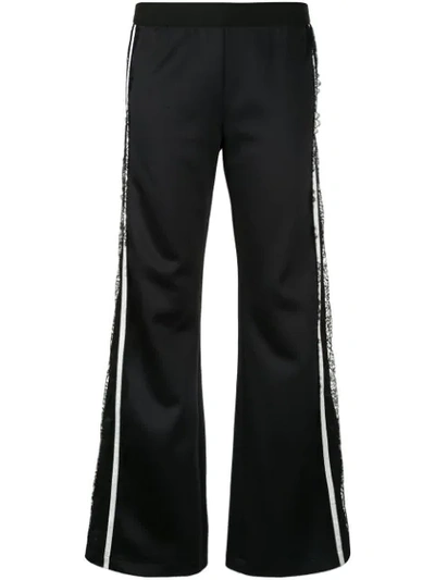 Giambattista Valli Side Stripe Flared Trousers In Black