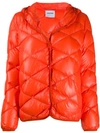 Aspesi Hooded Padded Jacket In Orange