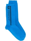 Givenchy Logo Printed Socks - Blue